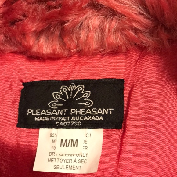 Faux fur pink vest pleasant pheasant size m - Picture 3 of 5